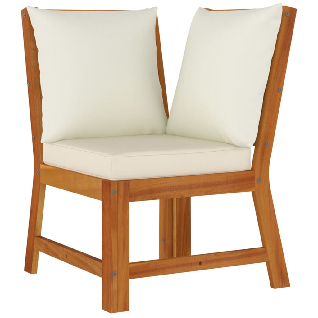 9 Piece Garden Dining Set with Cushions Solid Wood Acacia