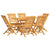 7 Piece Garden Dining Set Solid Wood Teak