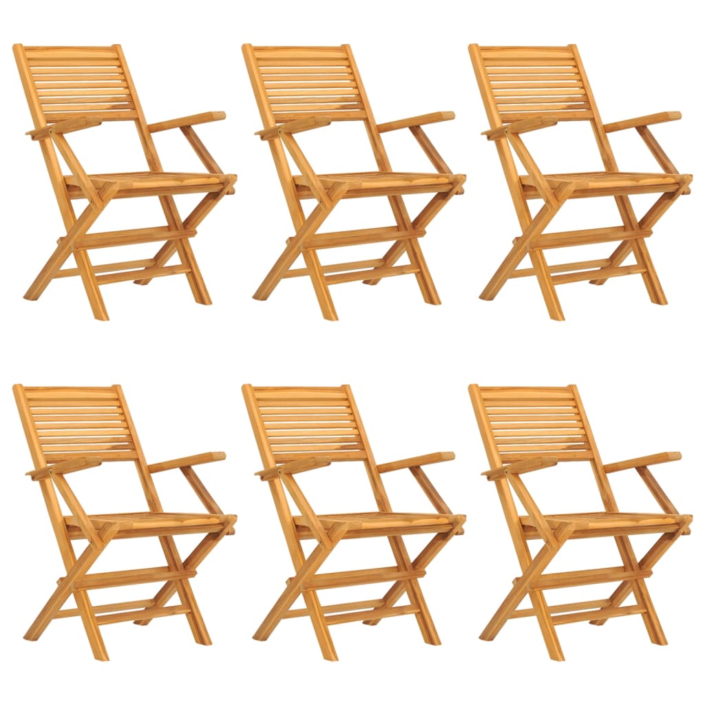 7 Piece Garden Dining Set Solid Wood Teak