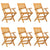 7 Piece Garden Dining Set Solid Wood Teak