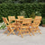 7 Piece Garden Dining Set Solid Wood Teak