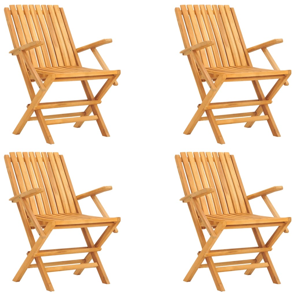 5 Piece Garden Dining Set Solid Wood Teak