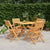 5 Piece Garden Dining Set Solid Wood Teak