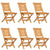 Folding Garden Chairs 6 pcs 47x63x90 cm Solid Wood Teak