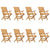 Folding Garden Chairs 8 pcs 56x63x90 cm Solid Wood Teak