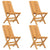 Folding Garden Chairs 4 pcs 47x47x89 cm Solid Wood Teak