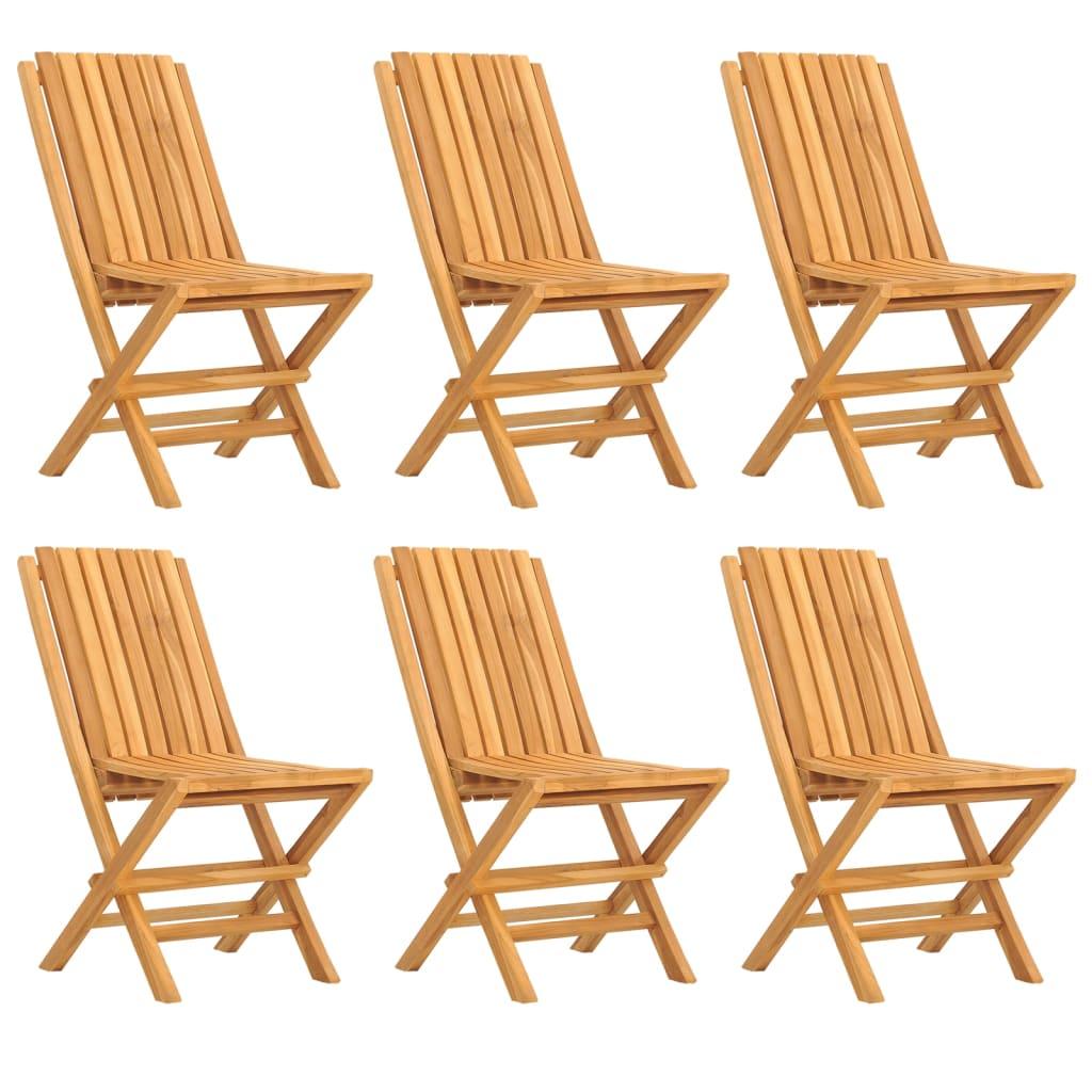 Folding Garden Chairs 6 pcs 47x47x89 cm Solid Wood Teak