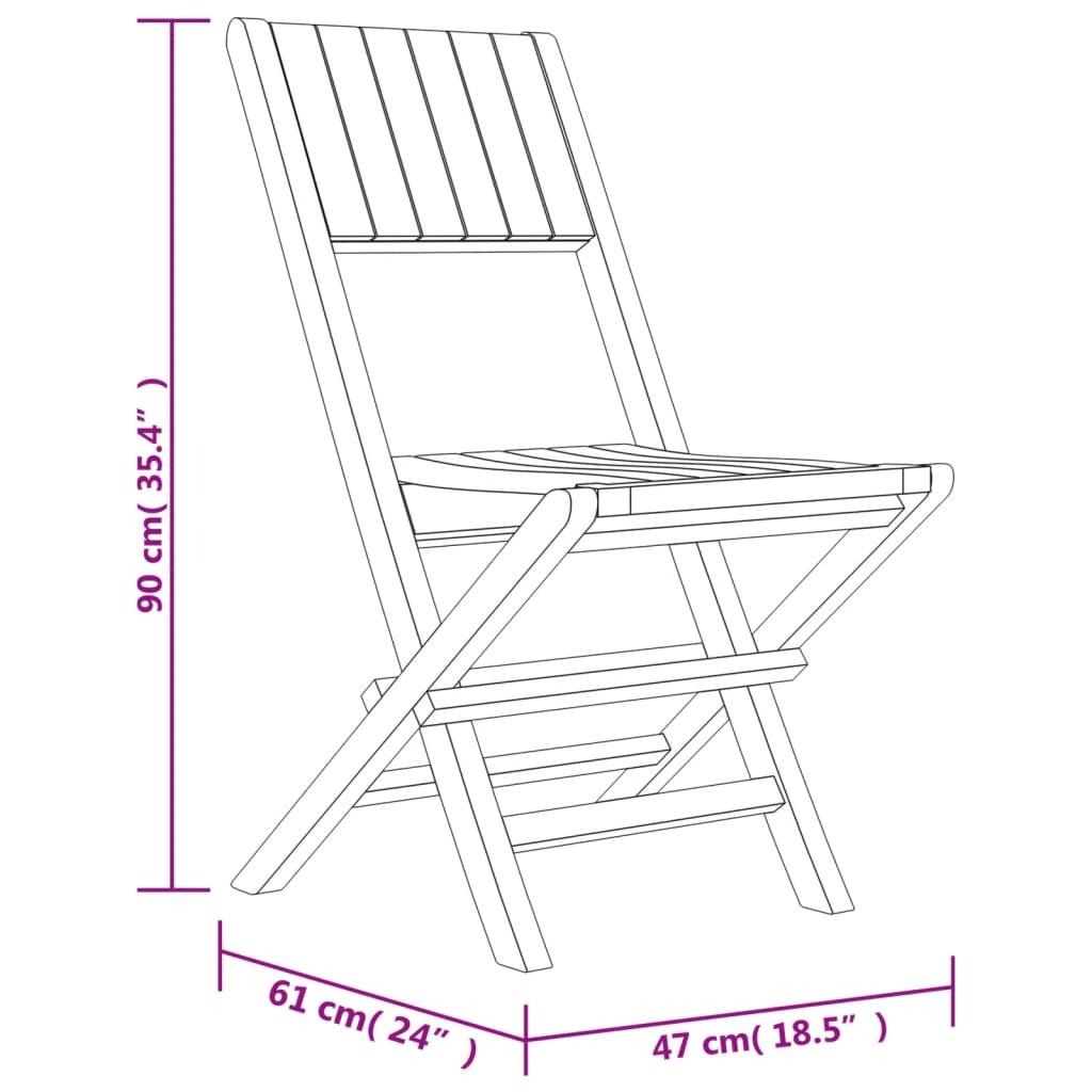 Folding Garden Chairs 6 pcs 47x61x90 cm Solid Wood Teak