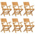 Folding Garden Chairs 6 pcs 55x61x90 cm Solid Wood Teak