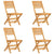 Folding Garden Chairs 4 pcs 47x62x90 cm Solid Wood Teak