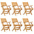 Folding Garden Chairs 6 pcs 55x62x90 cm Solid Wood Teak