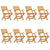 Folding Garden Chairs 8 pcs 55x62x90 cm Solid Wood Teak