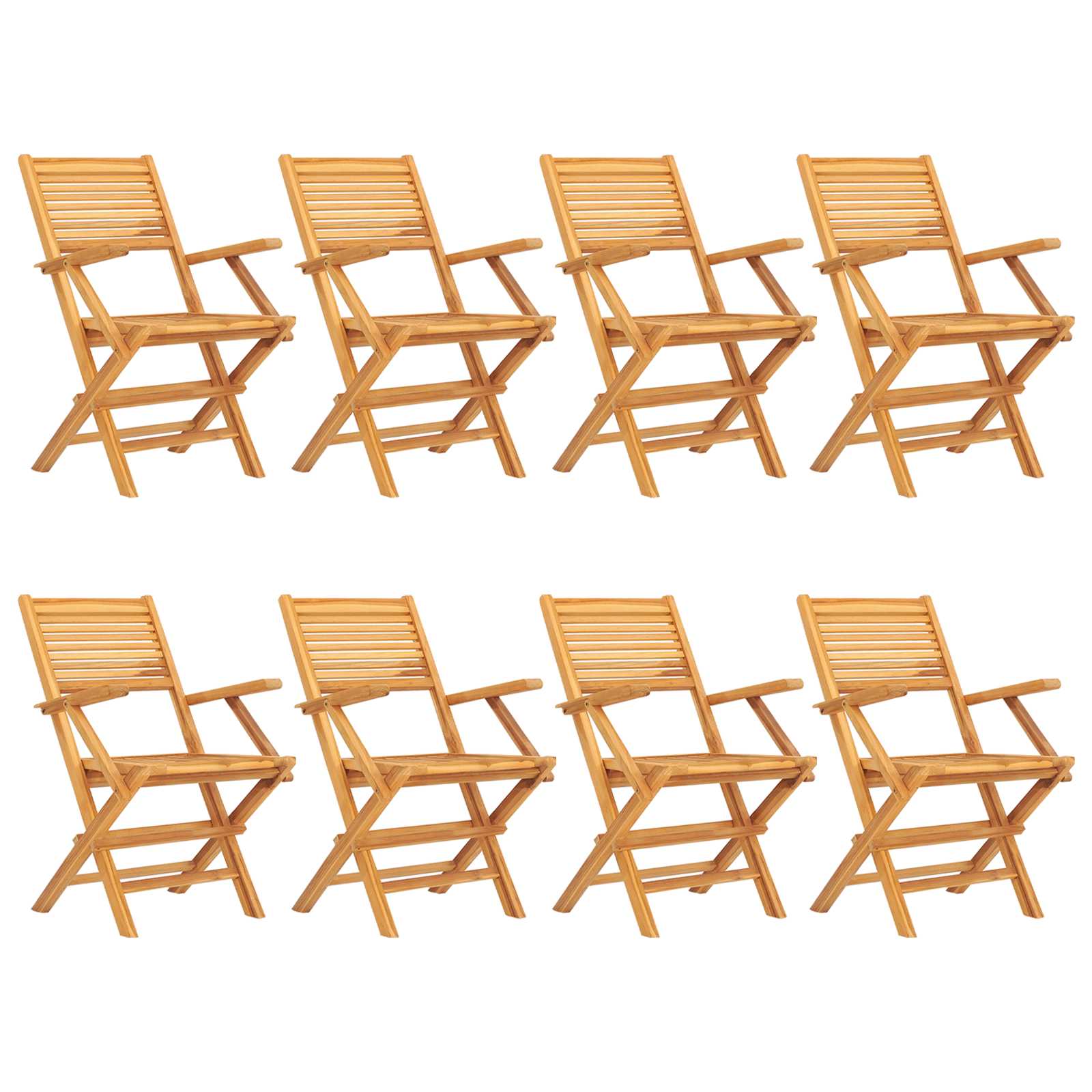 Folding Chairs 8 pcs 55x62x90 cm Solid Wood Teak