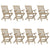 Folding Garden Chairs 8 pcs Grey 56x61x89 cm Solid Wood Teak