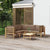 6 Piece Garden Lounge Set with Taupe Cushions  Bamboo