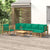 7 Piece Garden Lounge Set with Green Cushions  Bamboo