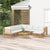 9 Piece Garden Lounge Set with Cream White Cushions  Bamboo