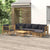 7 Piece Garden Lounge Set with Dark Grey Cushions  Bamboo