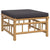 11 Piece Garden Lounge Set with Dark Grey Cushions  Bamboo