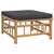 9 Piece Garden Lounge Set with Dark Grey Cushions  Bamboo