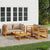 5 Piece Garden Lounge Set with Taupe Cushions Solid Wood