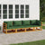 4 Piece Garden Lounge Set with Green Cushions Solid Wood