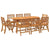 9 Piece Garden Dining Set Solid Wood Acacia