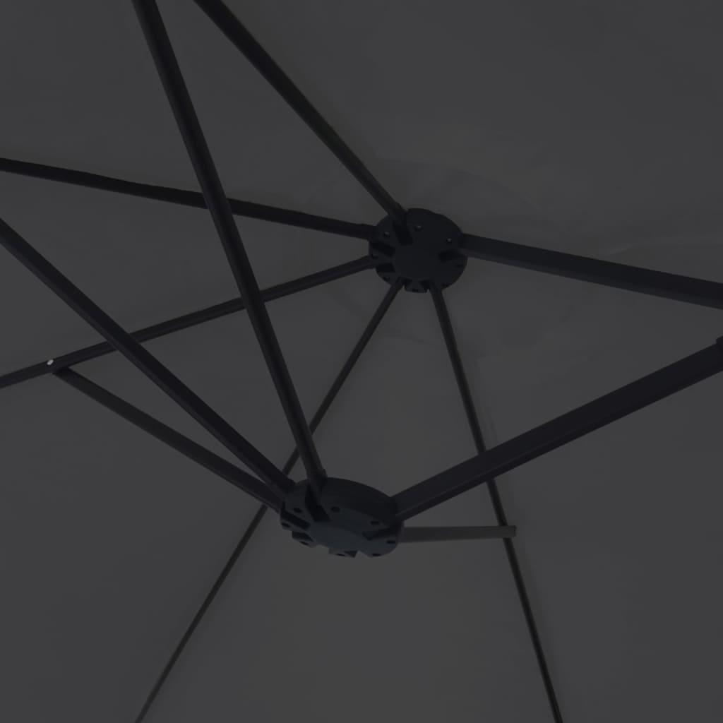 Double-Head Garden Parasol Black 449x265 cm