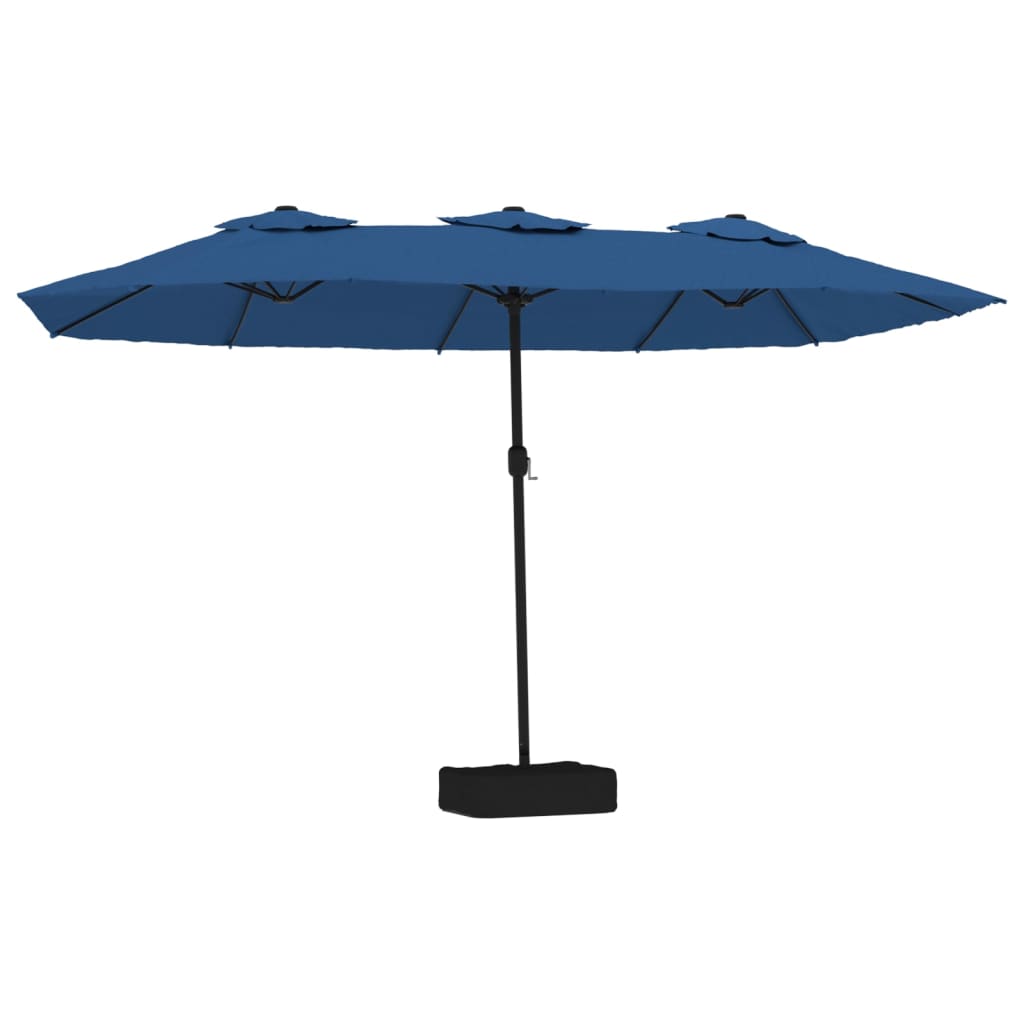 Double-Head Garden Parasol Azure Blue 449x245 cm