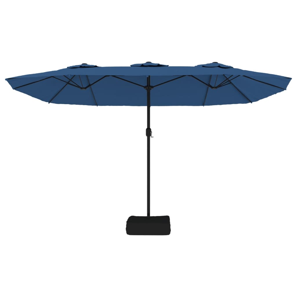 Double-Head Garden Parasol Azure Blue 449x245 cm