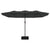 Double-Head Garden Parasol with LEDs Anthracite 449x245 cm