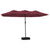 Double-Head Garden Parasol with LEDs Bordeaux Red 449x245 cm