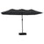 Double-Head Garden Parasol with LEDs Black 449x245 cm