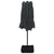 Double-Head Garden Parasol with LEDs Black 449x245 cm