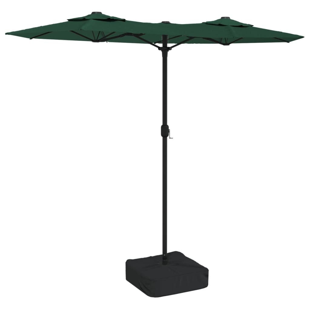 Double-Head Garden Parasol Green 316x145 cm