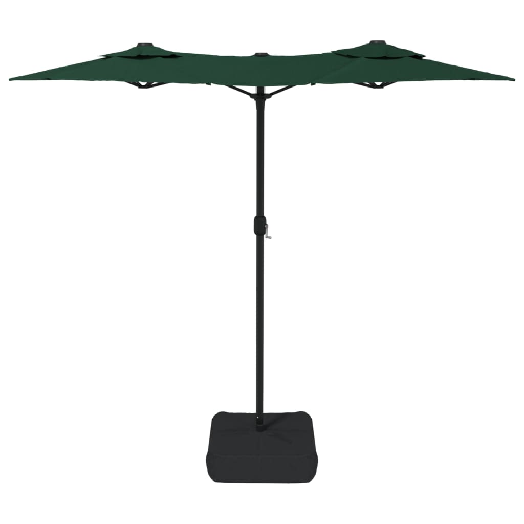 Double-Head Garden Parasol Green 316x145 cm