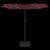 Double-Head Garden Parasol with LEDs Bordeaux Red 316x240 cm