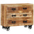 Sideboard with 3 Drawers 80x30x65 cm Solid Rough Wood Mango