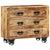 Sideboard with 3 Drawers 80x30x65 cm Solid Rough Wood Mango