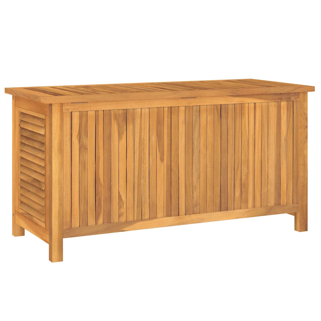 Garden Storage Box with Bag 114x50x58 cm Solid Wood Teak