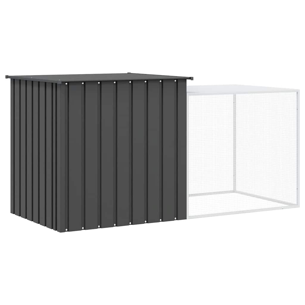 Rabbit Cage Anthracite 200x91x100 cm Galvanised Steel