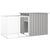 Rabbit Cage Grey 200x91x100 cm Galvanised Steel