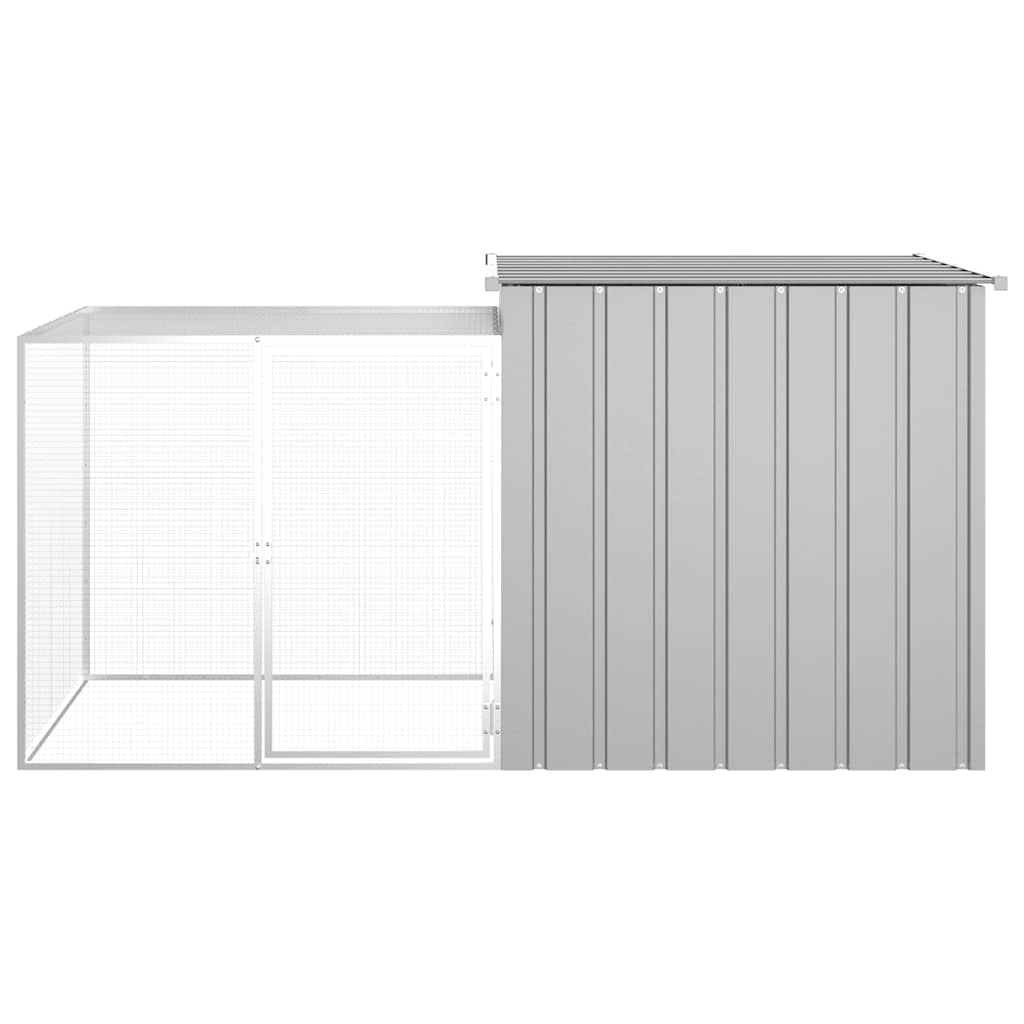 Rabbit Cage Grey 200x91x100 cm Galvanised Steel