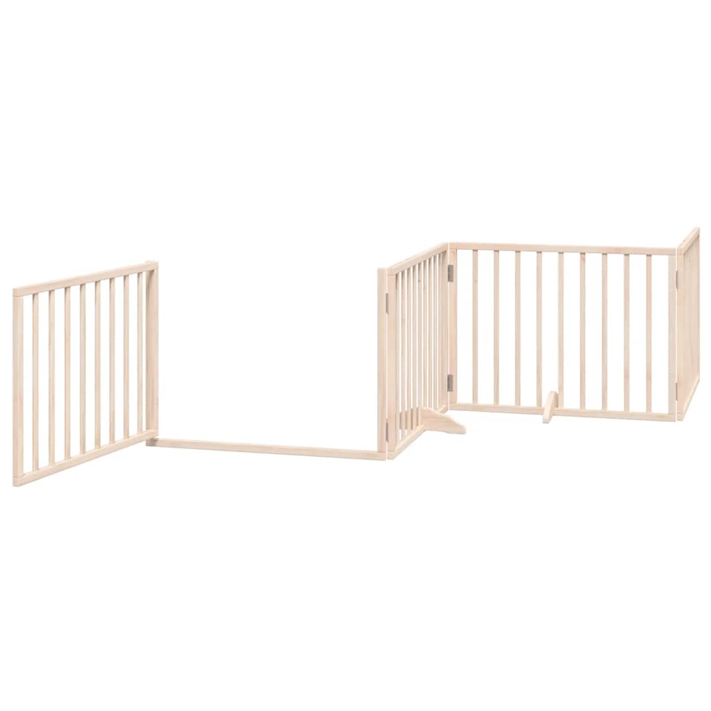 Dog Gate with Door Foldable 10 Panels 800 cm Poplar Wood
