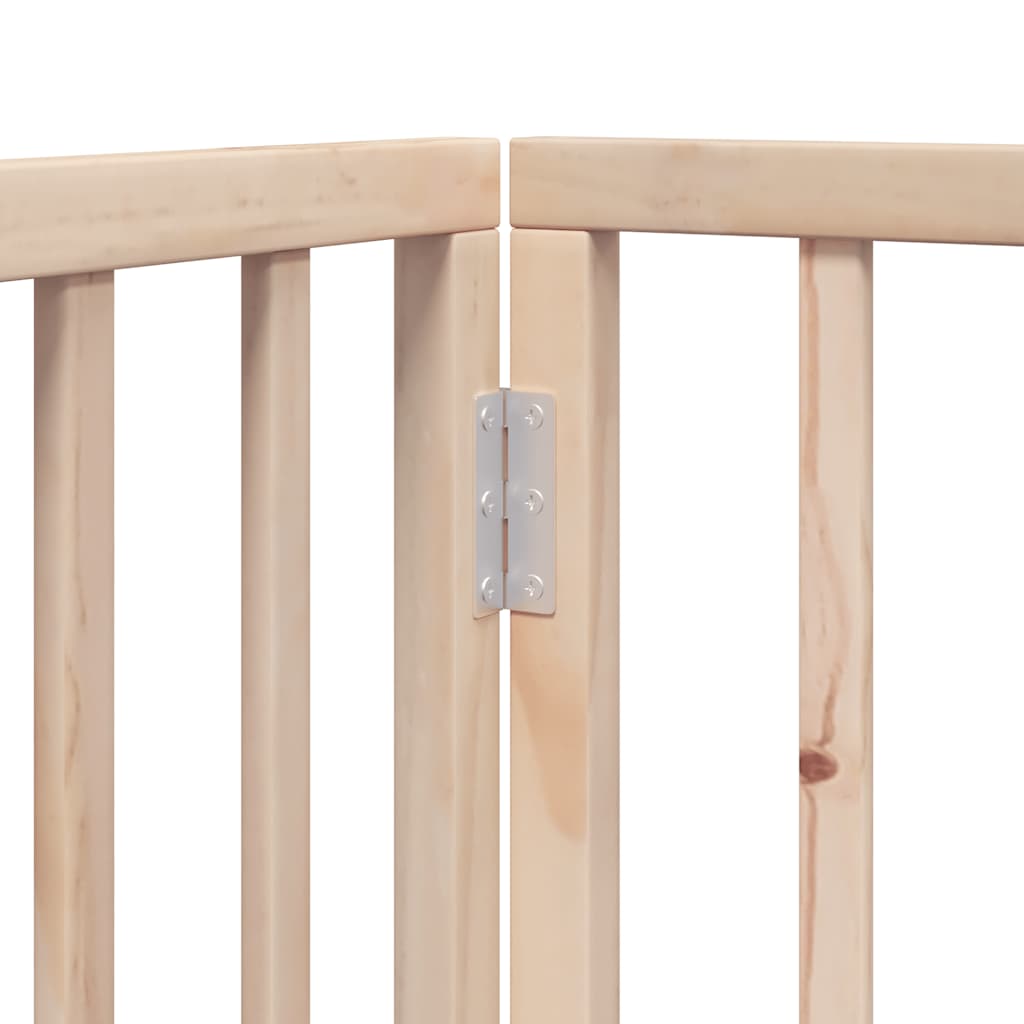 Dog Gate with Door Foldable 10 Panels 800 cm Poplar Wood