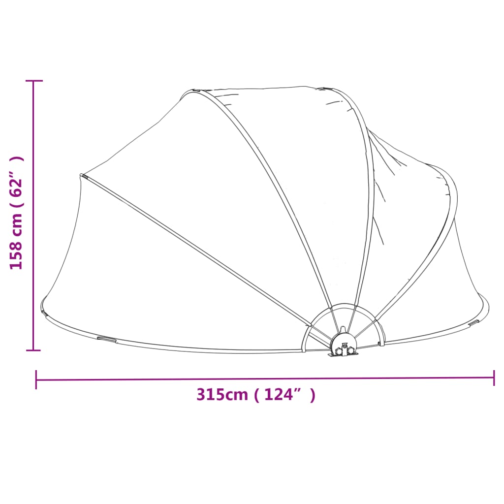 Pool Dome Round 315x158 cm PVC