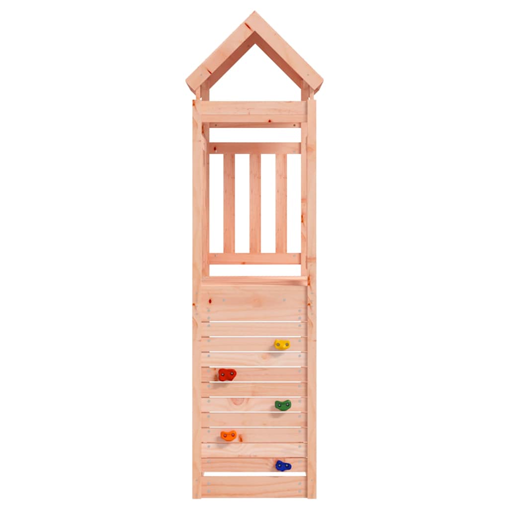 Play Tower with Rockwall 53x110.5x214 cm  Solid Wood Douglas