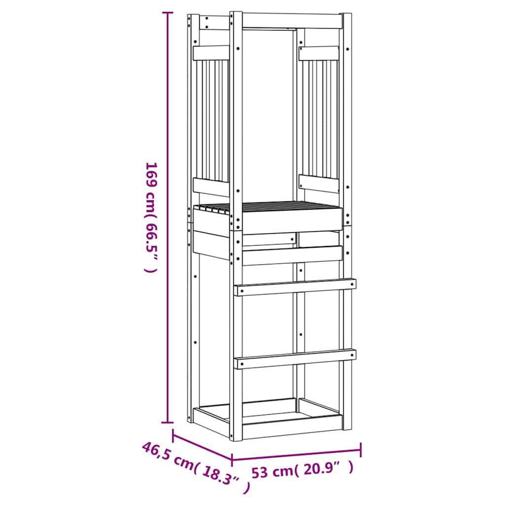 Play Tower 53x46.5x169 cm Solid Wood Pine