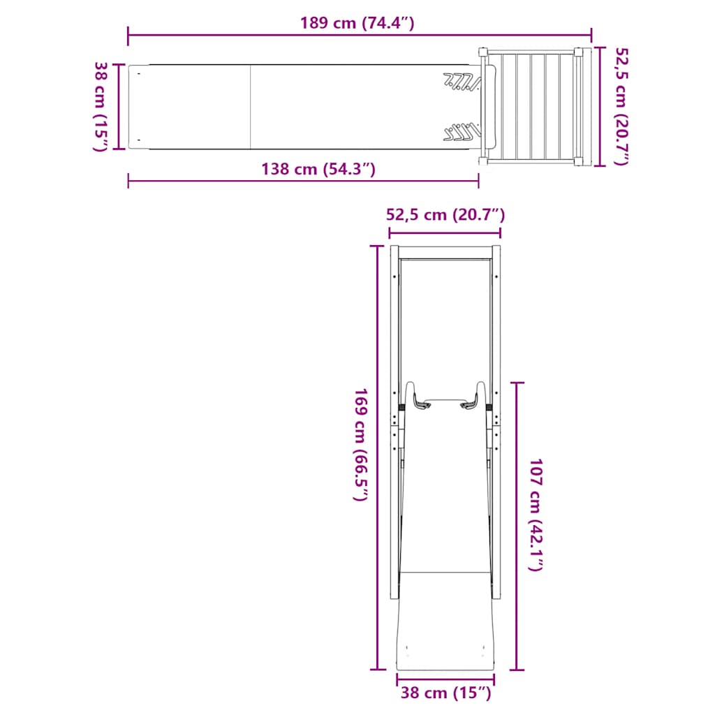 Outdoor Playset Solid Wood Douglas