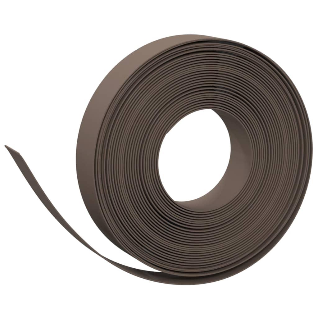 Garden Edgings 2 pcs Brown 10 m 10 cm Polyethylene